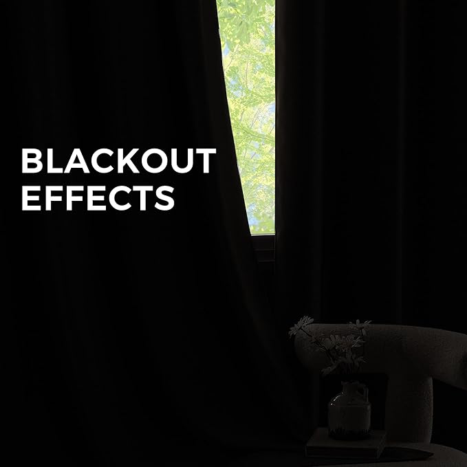 NICETOWN Cappuccino Blackout Drapes - Grommet Thermal Insulated Window Treatments for Bedroom, Yard, Office, Flat, Hall - UV Resistant, 2 Panels, W52 x L63