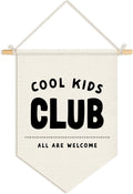 Wheatwin Playroom Decor, Cool Kids Club Pennant Flag Banner, Play Room Wall Decor for Boys Girls Toddler Nursery Bedroom 15x11 Inch