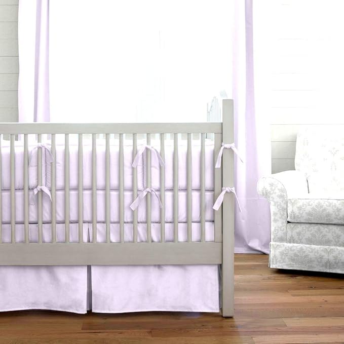 Cottington Lane Crib Bed Skirt Pleated Crib Skirt Dust Ruffle, 100% Natural Cotton, Nursery Crib Toddler Bedding Skirts for Baby Boys or Girls, 14" Soft Crib Dust Ruffle Drop Crib Skirt-White