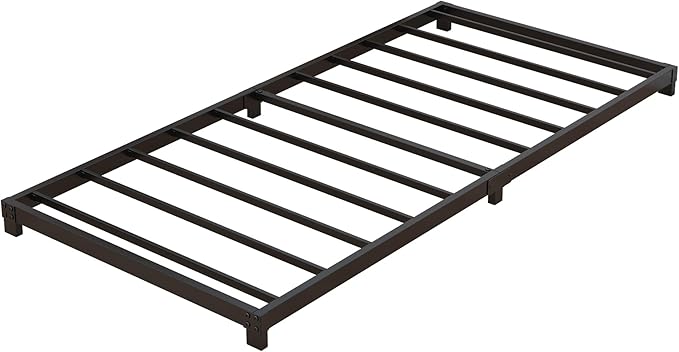 4 Inch Twin XL Bed Frames Low Profile, XL Twin Bed Frame No Box Spring Needed, Heavy Duty Metal, Easy Assembly, Black