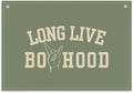Long Live Boyhood Boys Room Decor - Linen Nursery Banner for Toddler Room Decoration, Farmhouse Kids Wall Hanging, Canvas Banner Flag for Baby Shower, Birthday Gift - A07