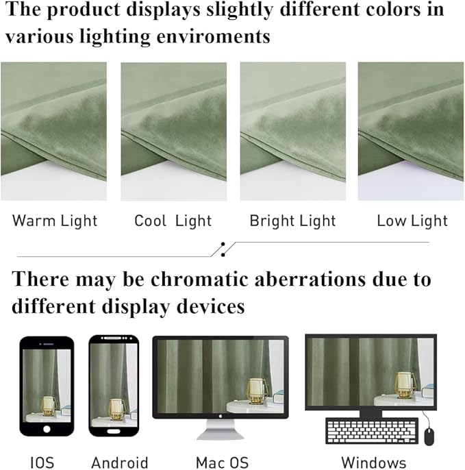 StangH Sage Green Velvet Curtains 120 inches - High Ceiling to Floor Curtains Back Tab Thermal Insulated Drapes for Sliding Door/French Door/Hall, W52 x L120, 2 Panels