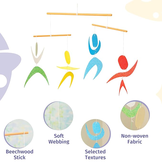 Star Dancers Hanging Mobile,Montessori Mobile, Infant Toy, Baby Mobile, Visual Tracking, Newborn Toy