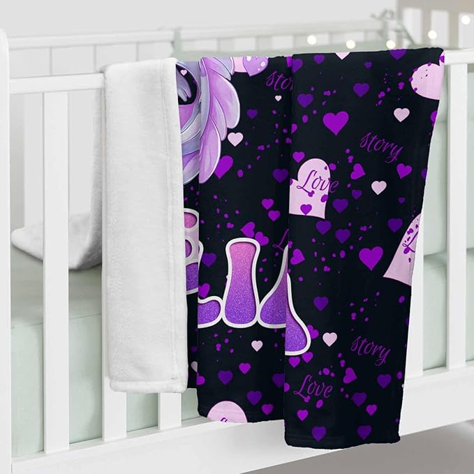 Ship Next Day, Custom Baby Blanket with Name for Girls Boys, Cute Axolotl Flannel Blankets- Printed in USA, Personalized Name Blankets for Kids Teens, Christmas Birthday Blanket Gifts for Daughter Son