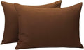 NTBAY Zippered Toddler Pillowcases Set of 2, 100% Brushed Microfiber 13x18 Pillowcases, Super Soft and Cozy Travel Kids Nursery Pillow Cases, 13x18 Inches, Brown