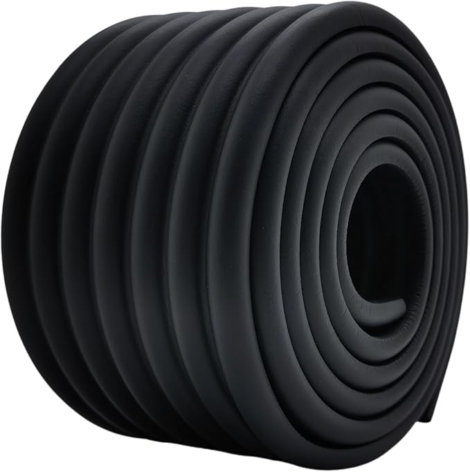M2cbridge Multifunctional Edge and Corner Guard Coverage Baby Safety Bumper DIY 6.5 Ft (Black)