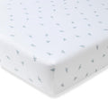 Burt's Bees Baby Essential Organic Cotton Fitted Crib Sheet, Breathable for Boy Girl Standard Crib & Toddler Mattresses