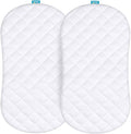 Waterproof Bassinet Mattress Pad Cover Compatible with Halo BassiNest Flex, Baby Bassinet, 2 Pack, Ultra Soft Surface, Breathable and Easy Care