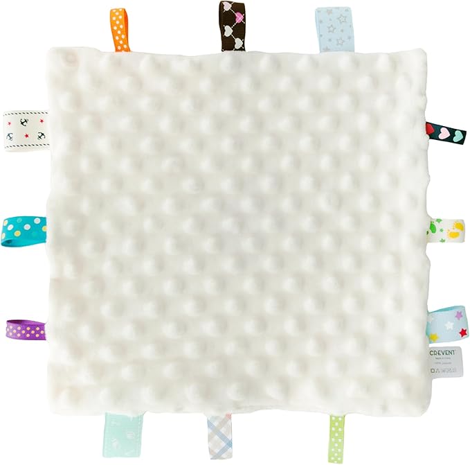 CREVENT Cozy Plush Baby Security Blanket, Loveys for Baby Girls and Boys, Birthday (Monkey+Tag)