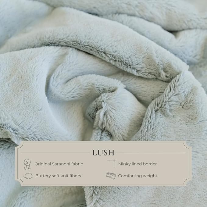 SARANONI Oversized Luxury Blanket | Breathable Super Soft, Lush, Plush Comfy Blankets for Adults | Charcoal - X-Large 60” x 80”