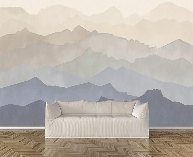 Oil Painting Peaks Wall Mural Wallpaper for Bedroom 103" x 69"