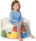 Clear Stuffed Animal Storage Bean Bag Chair Cover - Extra Large 150L, Waterproof & Easy-Clean Toy Organizer with Plastic Window,forNursery, Bedroom, Playroom (Cover Only, No Filler) (C1pcs)