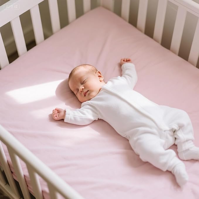 American Baby Company 2 Pack Fitted Crib Sheets 28" x 52", 100% Polyester Ultra Soft Microfiber, White/Pink, for Boys and Girls, Fits Crib and Toddler Bed Mattresses