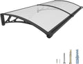 40''*60'' Window and Door Exterior, UV/Rain/Snow/Sunlight Protection Sheet,UPF 50+ Polycarbonate Overhang Canopy,House Overdoor Awnings for Door Entrance Outside/Patio/Porch/Deck