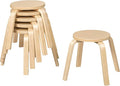 Bentwood Stackable Stools, Kids Furniture, Natural, 6-Piece