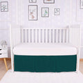 Box Pleated Crib Bed Skirt Premium 100% Cotton 800 Thread Count Nursery Crib Toddler Bedding Crib Bedskirt for Baby Boys or Baby Girls, (28" x 52") + 16" Drop Lenght - Teal Solid