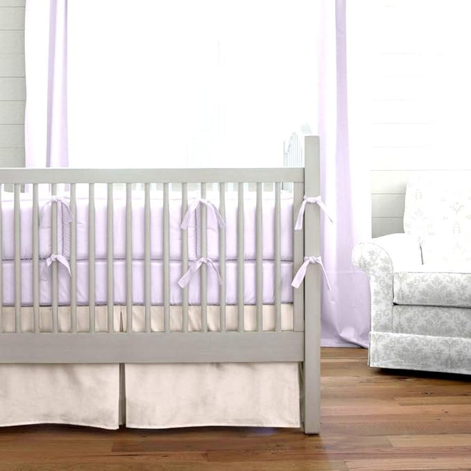 Cottington Lane Crib Bed Skirt Pleated Crib Skirt Dust Ruffle, 100% Natural Cotton, Nursery Crib Toddler Bedding Skirts for Baby Boys or Girls, 14" Soft Crib Dust Ruffle Drop Crib Skirt-Ivory
