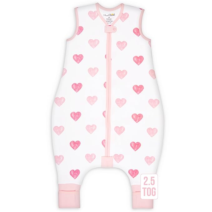 Mama Cheetah Toddler Sleep Sack with Feet 3T-4T, 2.5 TOG Organic Cotton Baby Sleeping Bag with Legs, Winter Baby Wearable Blankets for Early Walker
