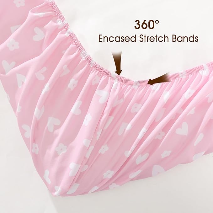 PHF 3 Pack Soft Mini Crib Sheets, Butterfly Pack N Play Sheets for Baby Girls, No Slip Universal Fit for Pack N Play, Playard, Portable and Mini Crib Mattresses, Butterfly