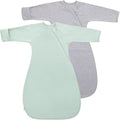 Baby Transitional Swaddle Sack Arms Up Sleeves Mitten Cuffs 2 Pack 6-12 Months, Soft Cotton Wearable Swaddling Blanket Sleeping Sacks for Newborn Babies Boys Girls Calms Startle Reflex Sleep Bag