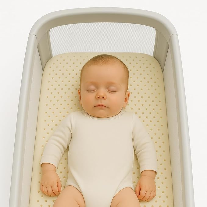 Organic Crib Mattress Protector - Flat Sheet Water Resistant Liner Pad, Breathable, Skin Friendly, Chemical-Free Pure Cotton [GOTS-Certified] for Mini Sleeper (31"x18") - Pack of 2