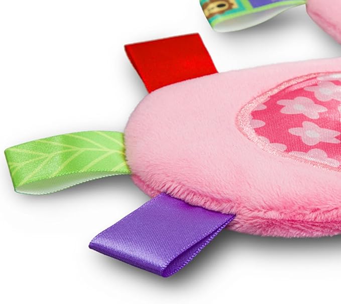 Inchant Taggy Soothing Security Blanket Plum Blossom Baby Velvet Comforter - Pink