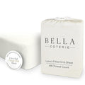 Bella Coterie Luxury Bamboo Viscose Crib Sheet | Organically Grown | Ultra Soft | Cooling for Better Sleep | Deep Pocket Fitted Sheet for Crib & Toddler Mattress | 100% Organically Grown [Ivory]