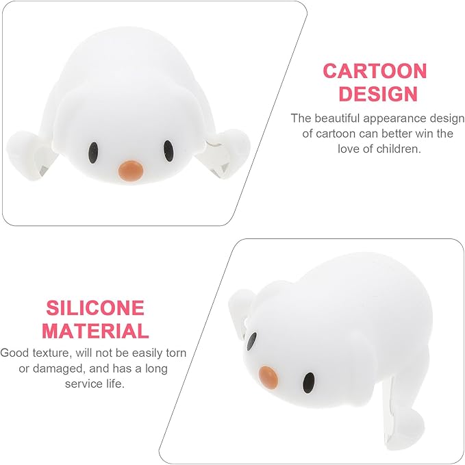 4pcs Safety Corner Protectors with Adorable Puppy Design Scratch-Resistant Silicone Furniture Guards for Table Edge Proofing White Cushions for Home and Nursery