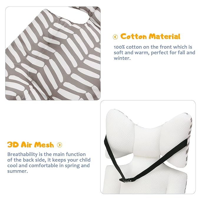 Universal Baby Stroller Cushion Pad for Toddler 3D Air Mesh Baby Seat Pad Liner for Stroller Soft and Breathable Pram Pushchair Baby Stroller Cushion Seat Liner for Baby （Geometry）