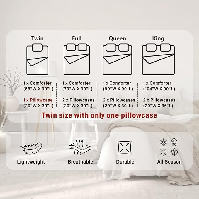 Snowflake Deer Red Plaid Comforter Set with 2 Pillowcases,Rustic Farmhouse Brown Wooden Super Soft Microfiber Bedding Set for Adults Teens,Christmas Plaid Truck Duvet Set for Room Decor,King