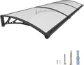40''*120'' Window and Door Exterior, UV/Rain/Snow/Sunlight Protection Sheet,UPF 50+ Polycarbonate Overhang Canopy,House Overdoor Awnings for Door Entrance Outside/Patio/Porch/Deck
