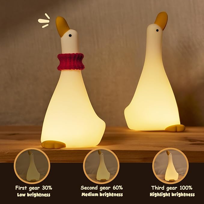 Night Light,LED Silicone Material, 3 Levels of Warm Light, Cute Animal Night Lamp for Kid's Room Decor