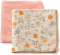 Baby Swaddle Newborn Recieving Blanket 100% Cotton Muslin 2Pack Nursery Wrap Lace Design 40"x40"