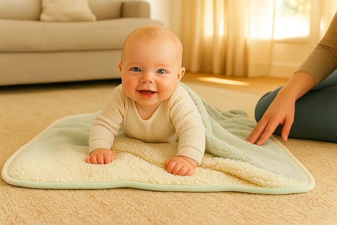 Ultra Plush 30x40 Super Soft Sherpa Baby Blanket, Durable, Machine Washable, Gentle on Baby's Skin - Ideal Baby Blankets for Boys & Girls