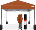 Best Choice Products 12x12ft 1-Person Setup Pop Up Canopy Tent Instant Portable Shelter w/ 1-Button Push, Case, 4 Weight Bags - Rust