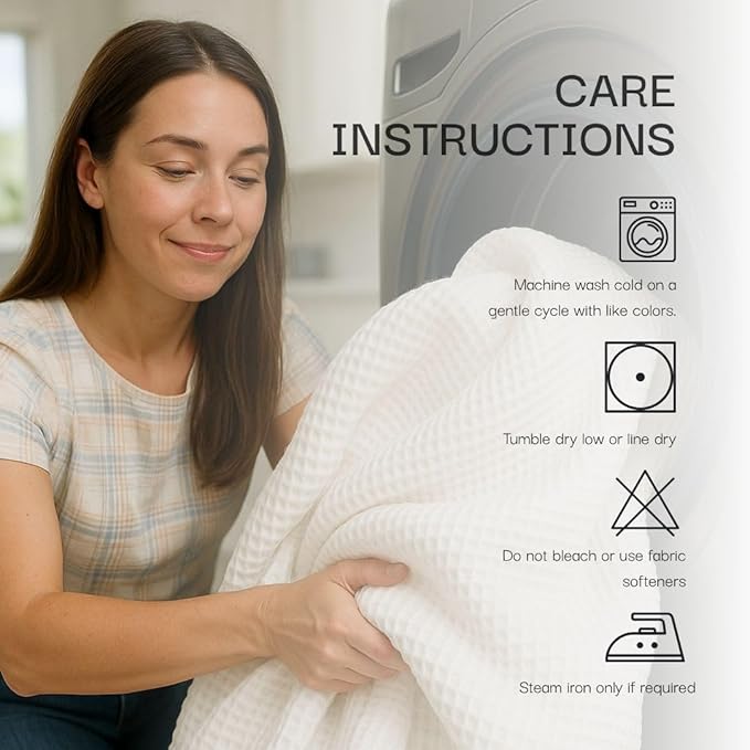 Salt Earth GOTS Certified 100% Organic Cotton Throw Blanket, 90"x90" Waffle Blankets & Throws for Bed, Throw Blanket for Couch, Cozy Christmas Blankets and Throws for Christmas Gifts (Potting Soil)