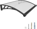 40''*48'' Window and Door Exterior, UV/Rain/Snow/Sunlight Protection Sheet,UPF 50+ Polycarbonate Overhang Canopy,House Overdoor Awnings for Door Entrance Outside/Patio/Porch/Deck