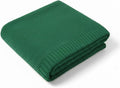 Baby Knit Blanket Soft Cotton Lightweight Newborn Blanket for Crib Stroller Toddler Nursery Shower Gift Cozy Breathable Travel Swaddle Wrap Green 30 x 40 Inches