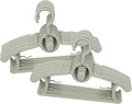 Baby Hangers 30 Pack, 360° Swivel Hook, Adjustable Kids Hangers According to Clothing Size, Suitable for Babies and Children (Gray)