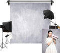 Kate 8x8ft/2.5x2.5m Light Grey Background Light Purple Backdrop Retro Textured Abstract Photography Props Studio Digital Printed Backdrop