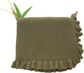 Cotton Baby Blanket with Ruffle Edge Soft Breathable Newborn Blanket for Boys & Girls, Lightweight Knit Throw for Crib, Stroller & Nursery Multiple Colors Available Green 28x36