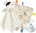 CREVENT Cozy Plush Baby Security Blanket, Loveys for Baby Girls and Boys, Birthday (Cow + Tag)
