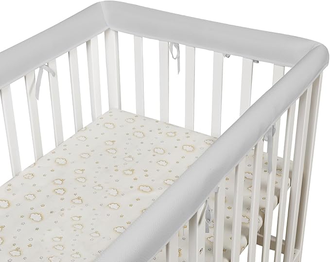 Mesh Sets Toddlers' Bed Rail Bumpers Protecter - Children's Bed Guardrail Padding - Anti-Collision |- Easy InstallEnhanced Safety Mostly Fit (3pc-Gray)