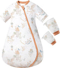Baby Sleep Sack with Removable Sleeves, Breathable Wearable Blanket for Newborn & Toddler 6-36 Months, Cute Print