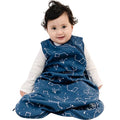Woolino Merino Wool and Organic Cotton Baby Sleep Bag - 4 Season Classic Sleep Sack - Two-Way Zipper Sleeping Bag for Baby and Toddler - 6-18 Months - Night Sky