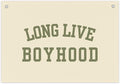 Long Live Boyhood Boys Room Decor - Linen Nursery Banner for Toddler Room Decoration, Farmhouse Kids Wall Hanging, Canvas Banner Flag for Baby Shower, Birthday Gift - A13
