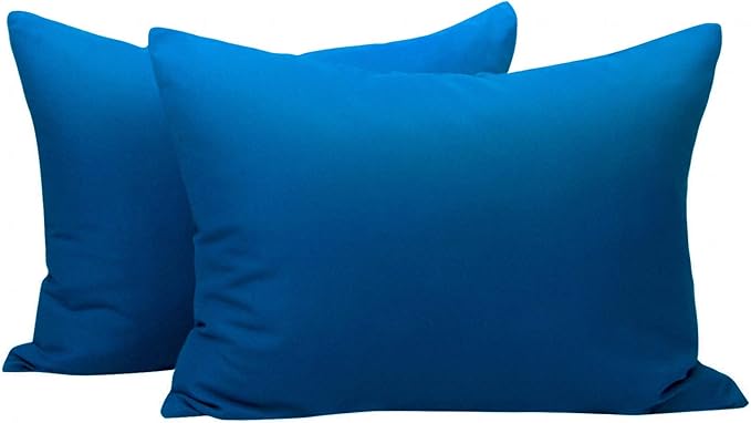 NTBAY Zippered Toddler Pillowcases Set of 2, 100% Brushed Microfiber 13x18 Pillowcases, Super Soft and Cozy Travel Kids Nursery Pillow Cases, 13x18 Inches, Royal Blue