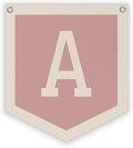 Lacama Pink Initial Personalized Preppy Banner, Baby Shower Decor Gifts, Wall Decor for Women Teen Girl, Vintage Room Decor Toddler Room Bedroom Playroom Front Door Birthday Gift(A)
