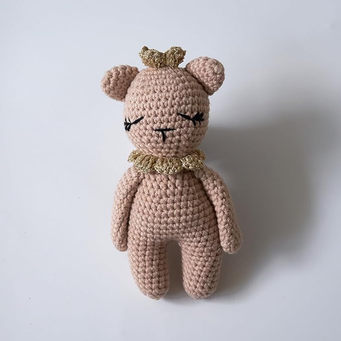 Zeroest Newborn Photography Outfits Boy Girl Bear Props Baby Photoshoot Crochet Bonnet Stuffed Animals for Newborn Photo