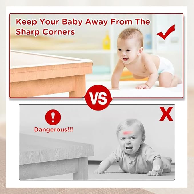 Baby Proofing Edge Protector for Baby 9.84ft Clear Edge Protector Strip Safety Corner Guards Child Proof Corner Bumper for Furniture